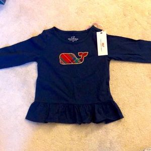 Vineyard Vines new w/tags navy peplum shirt